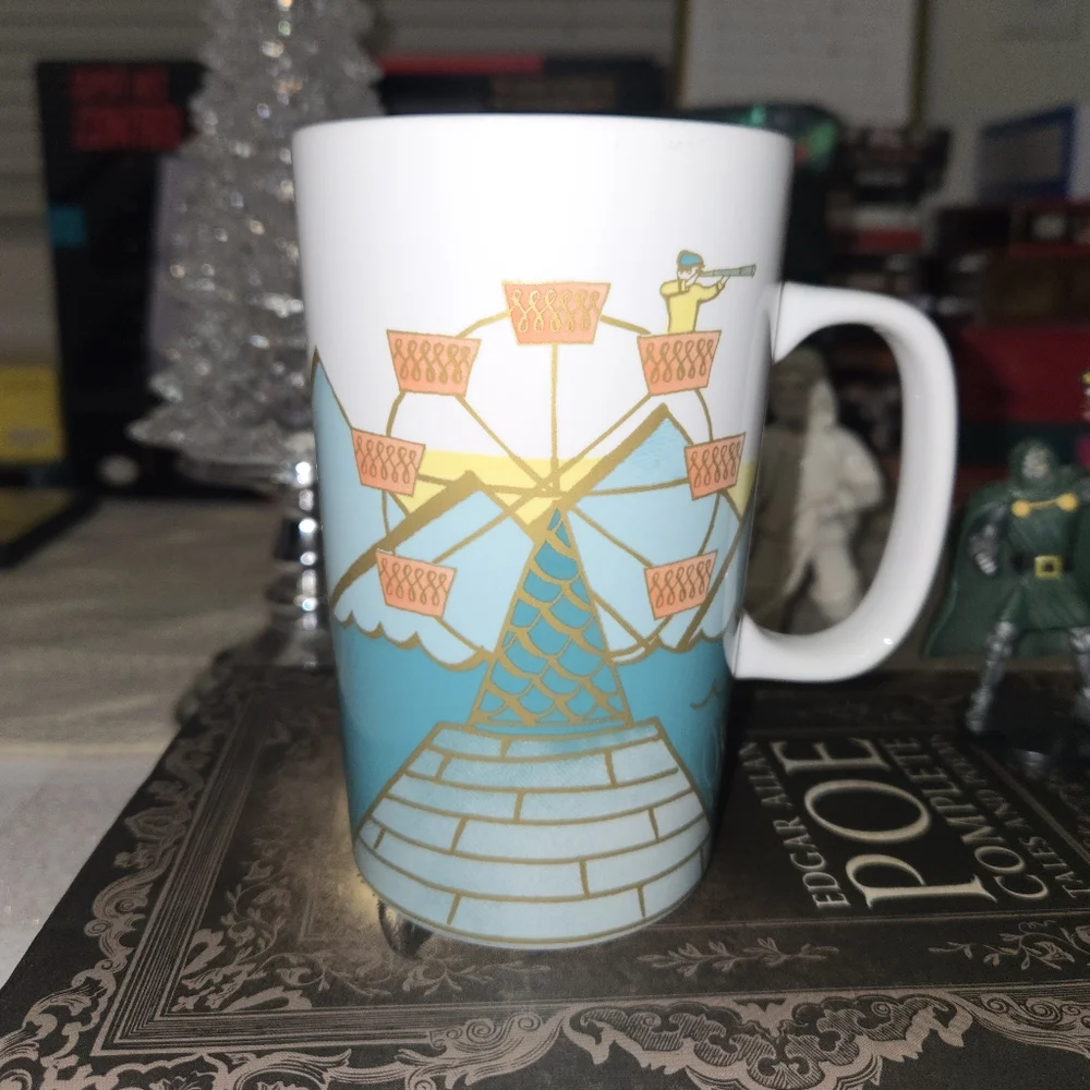 Starbucks 16 0z Mug 2015 Ferris Wheel Lighthouse Thailand Rare Tall Coffee Cup